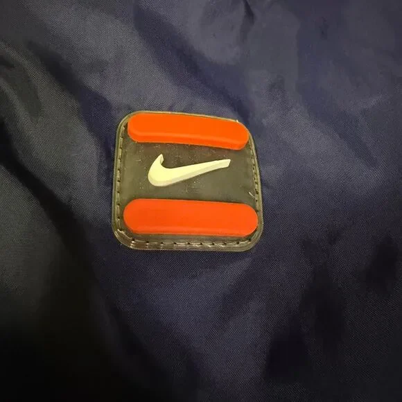 Vintage 90s Nike Jacket Windbreaker embroidered sleeve Swooshes and hidden hood - Picture 3 of 8